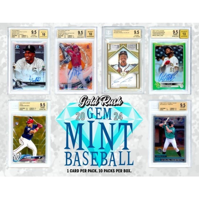 2025 Gold Rush Gem Mint Baseball 10Pack Box Random Division Group