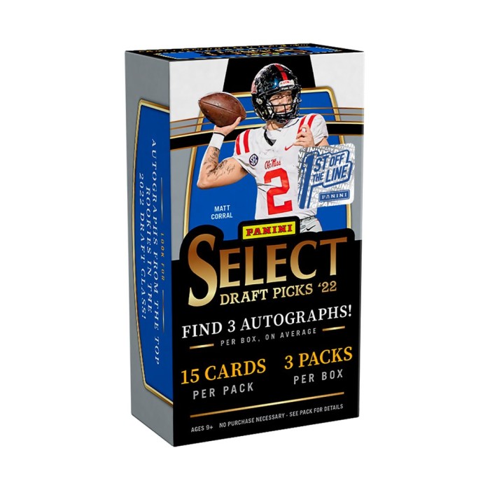 2022 Select Draft Picks Football Checklist, Hobby Box Info