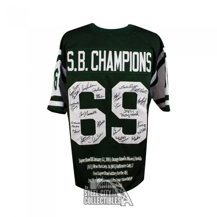 : 1969 New York Jets Autographed 69 SB Champions Custom Jersey :  Sports & Outdoors