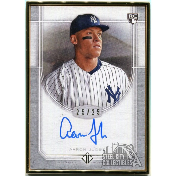 On-Card Autograph # to 49 - Aaron Judge - 2017 T-Mobile Home