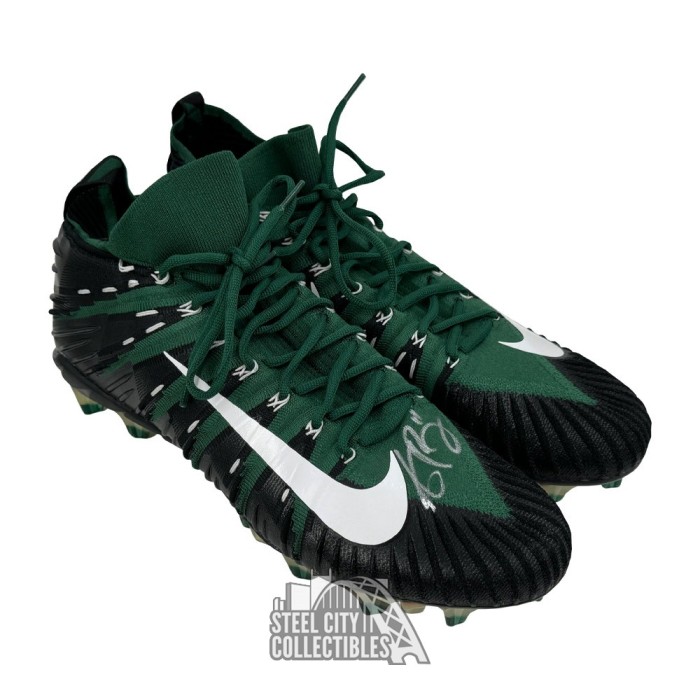 AJ Brown Autographed Nike Alpha Menace Green and Black Cleats - BAS ...