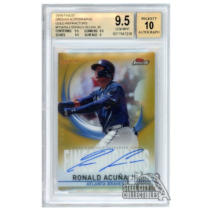 Ronald Acuna Jr 2019 Topps Throwback Thursday Autographed Rookie