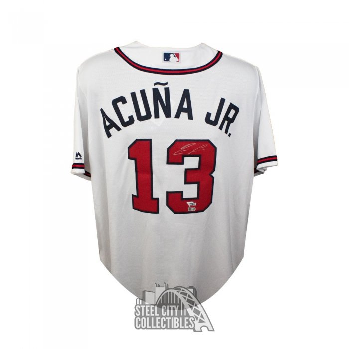 Ronald Acuna Signed Braves Blue Baseball Jersey JSA ITP – Sports Integrity