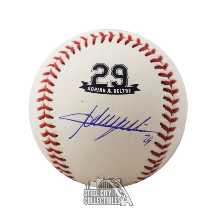 Adrian Beltre Autographed Official Retirement Logo MLB Baseball