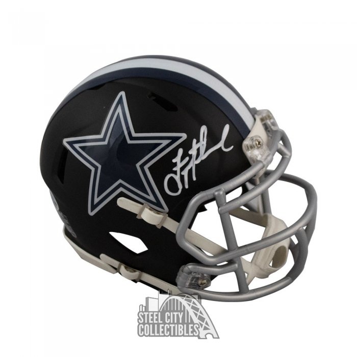 Troy Aikman Autographed Dallas Cowboys Chrome Mini Football Helmet - BAS COA