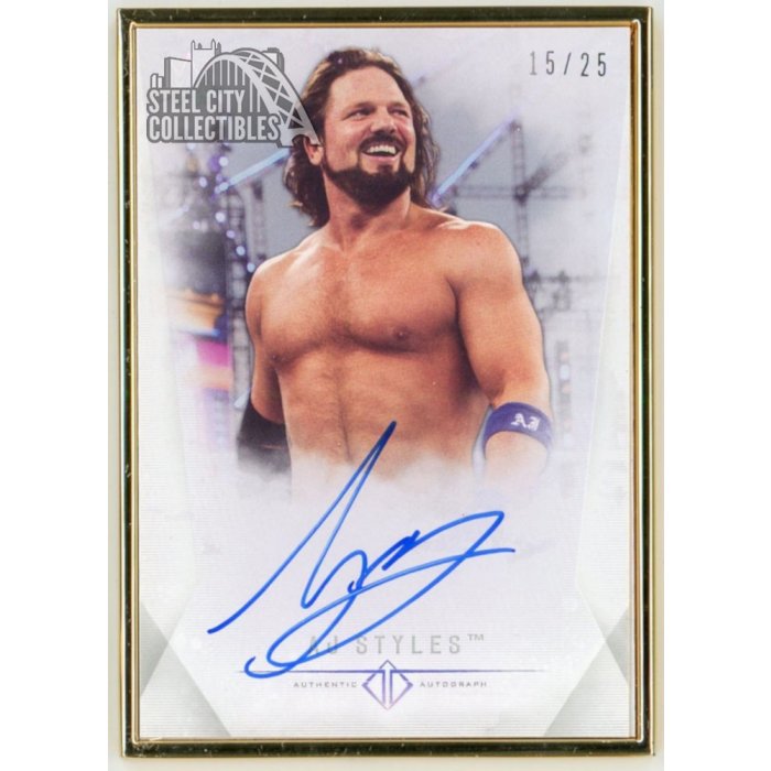 AJ Styles 2019 Topps WWE Transcendent Collection Autograph 15/25 ...