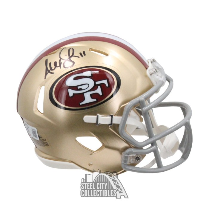 Alex Smith Autographed San Francisco 49ers Lunar Eclipse Replica Full-Size  Football Helmet - BAS (Red Ink)