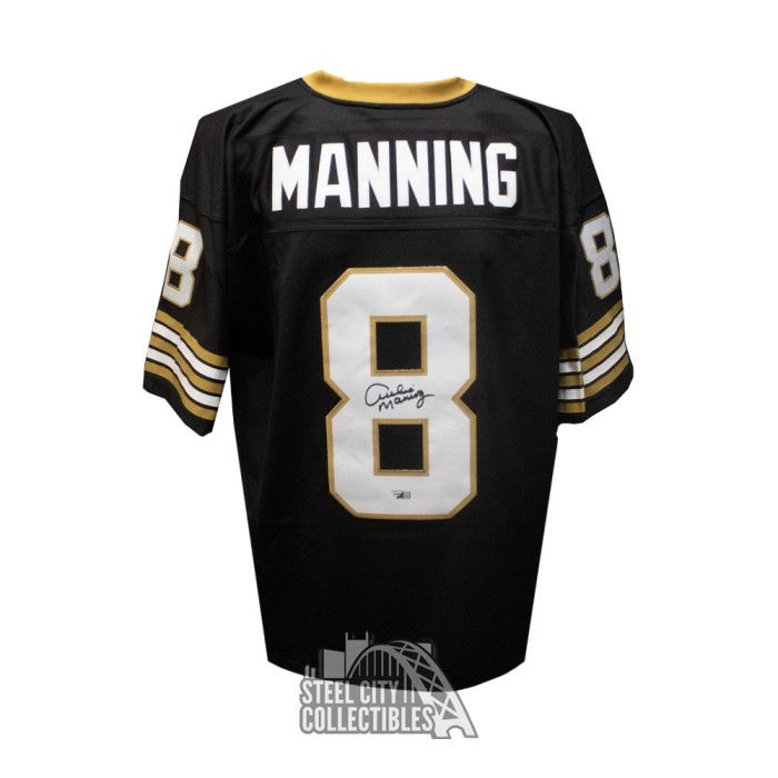 Archie Manning Autographed Signed New Orleans Saints (Black Jersey) 8X10  Photo