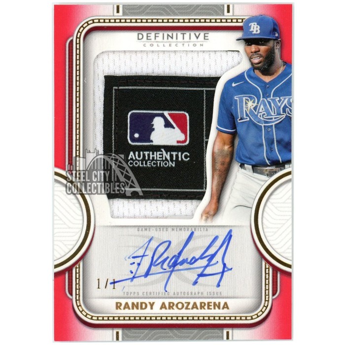 Randy Arozarena 2022 Topps Definitive Game-Used Tag Logo 