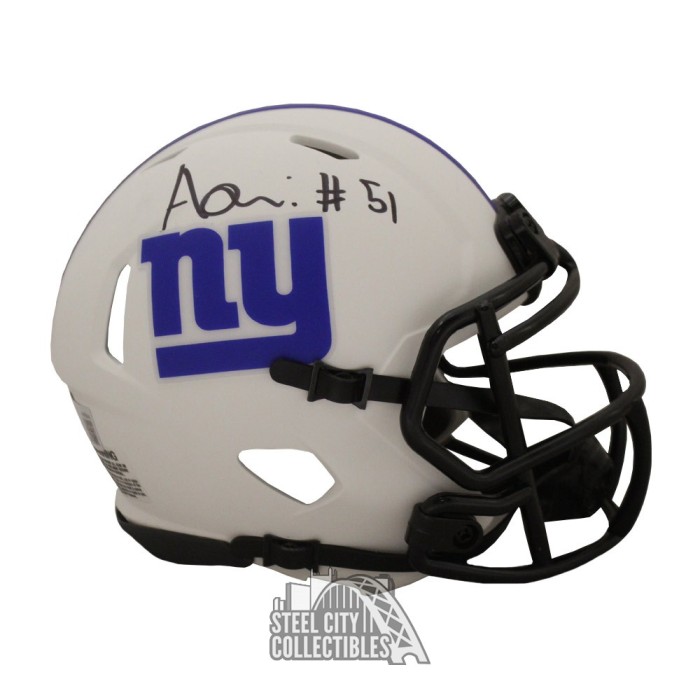 2022 New York Giants team signed full size football helmet COA