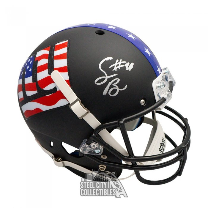 Saquon Barkley Autographed Giants Speed Replica Full-Size Football Helmet -  BAS