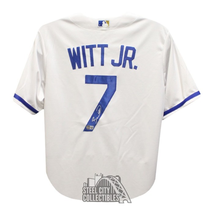 Bobby Witt Jr. Authentic Signed Blue Pro Style Framed Jersey BAS Witne –  Super Sports Center