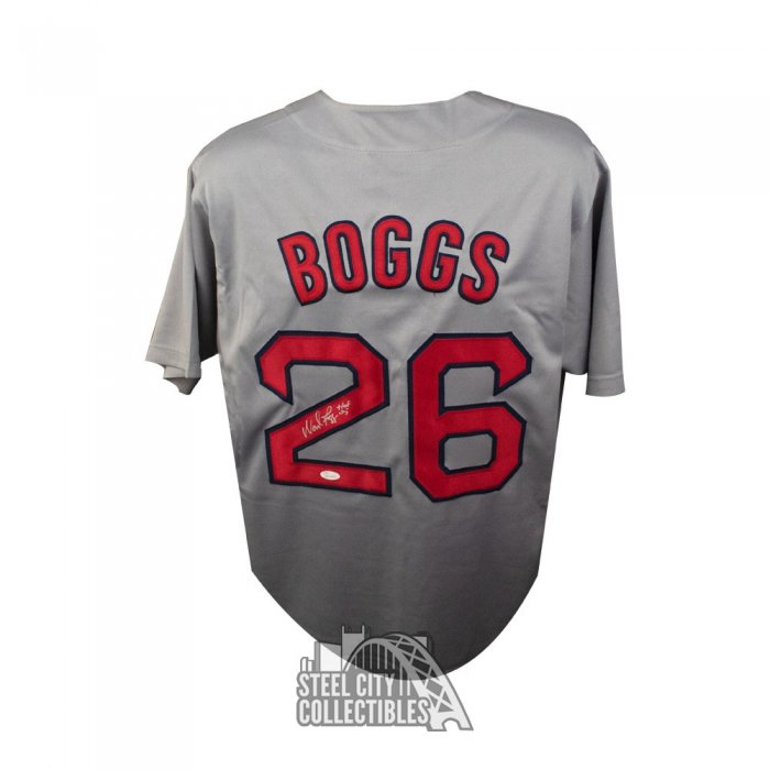 Wade Boggs Autographed Tampa Bay Custom Baseball Jersey - JSA COA