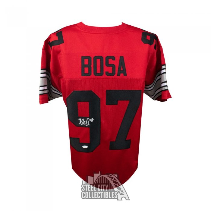 Nick Bosa Signed Ohio State Custom Black Jersey