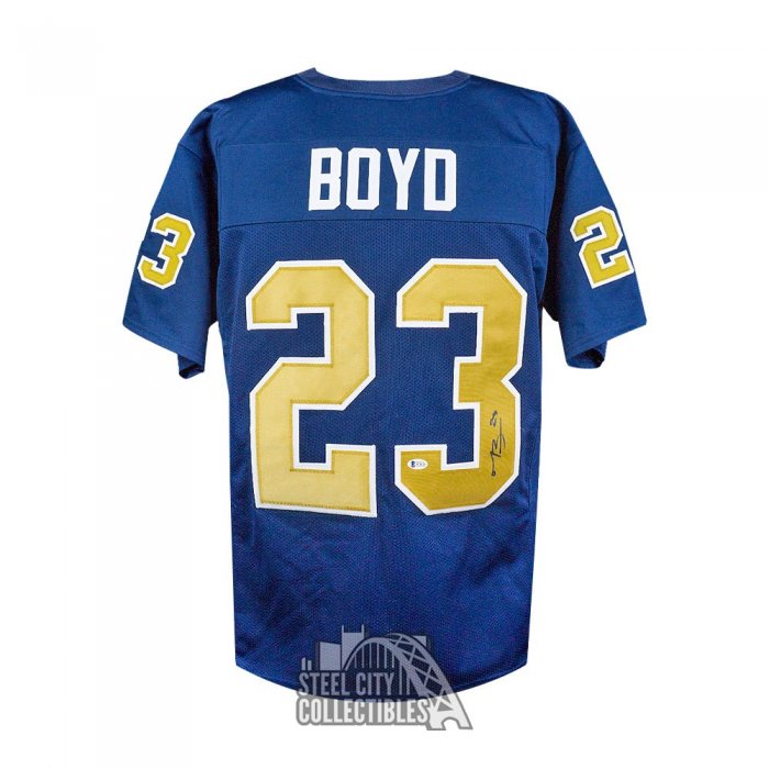 Tyler Boyd Autographed Pitt Custom White Football Jersey - JSA COA