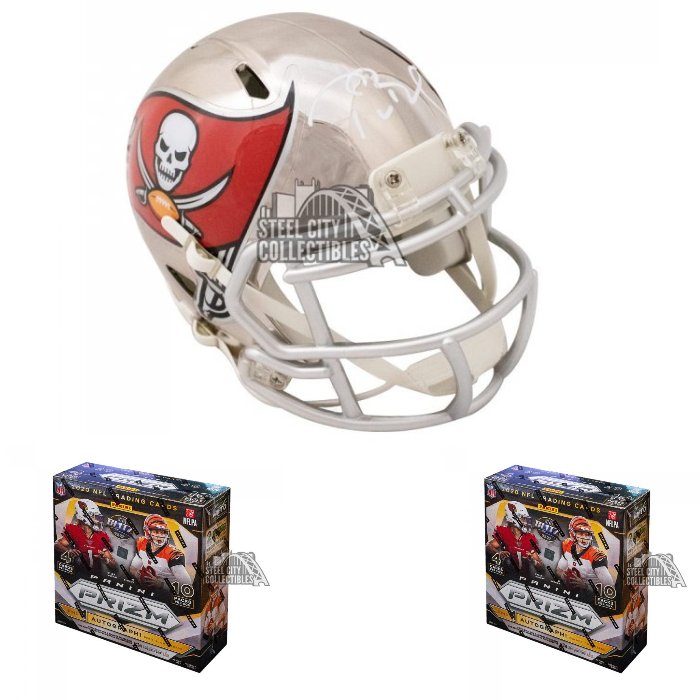 Tom Brady Auto Tampa Bay Buccaneers Chrome Mini Helmet Fanatic LOA  Autographed 1