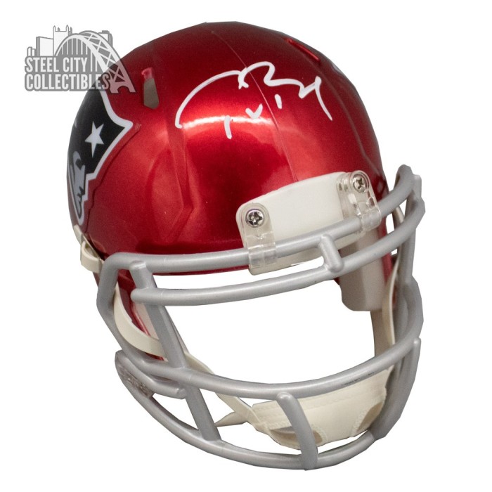 Tom Brady Autographed Tampa Bay Flash Mini Football Helmet - Fanatics