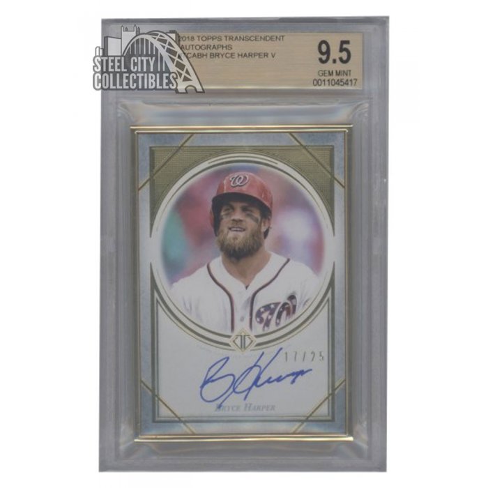 Bryce Harper 2018 Topps Transcendent Autograph Emerald Parallel 7/15  (TCA-BH)