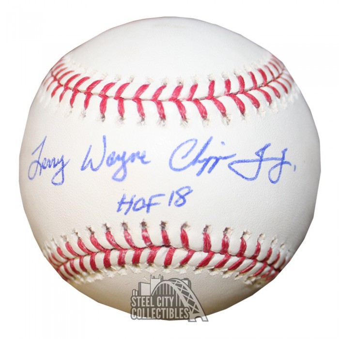 Chipper Jones Autographed Official MLB Hall of Fame Baseball. PSA Authentication