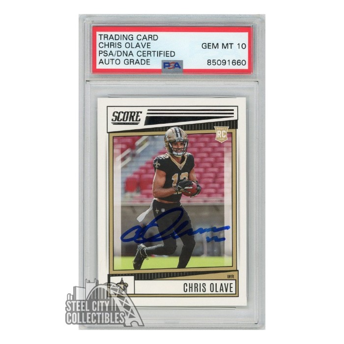 Autographed Chris Olave Saints Football Slabbed Rookie Card Item#12837 –  Super Sports Center