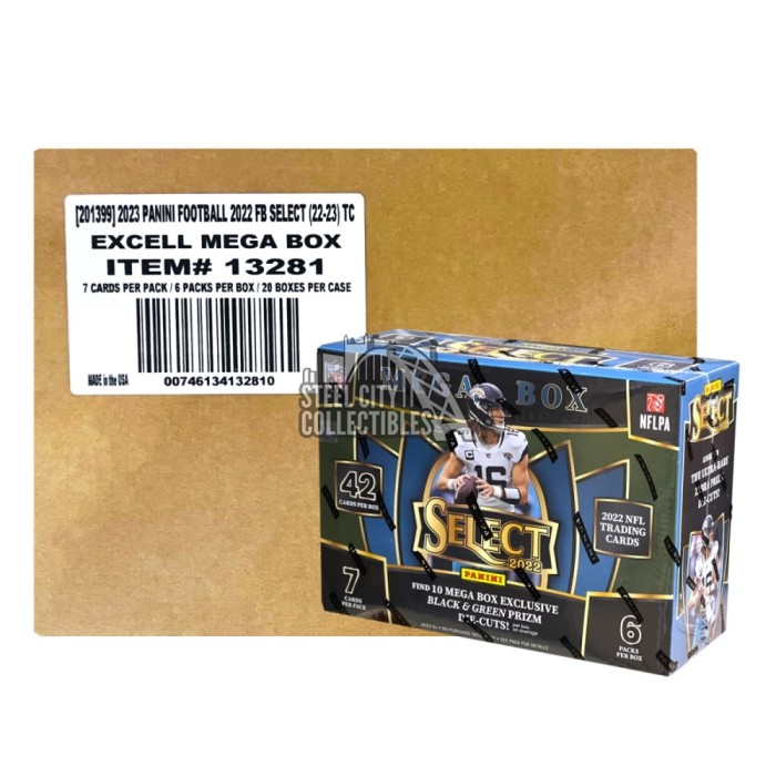 2022 Panini Select Football Mega Box (Black & Green Die-Cuts!)