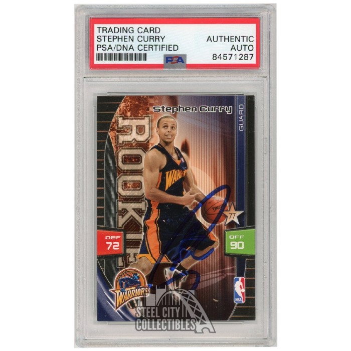 Stephen Curry 2009-10 Panini Adrenalyn XL Autograph Rookie Card PSA/DNA ...