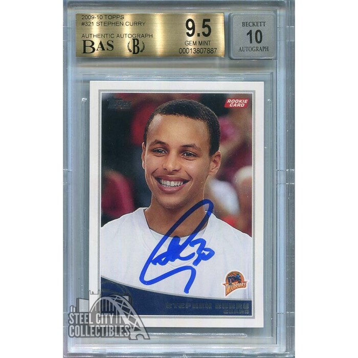 Stephen Curry 2009-10 Topps Basketball Auto Rookie #321 BGS 