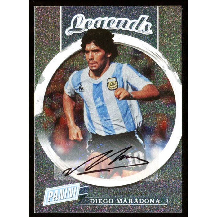 Diego Maradona 2018 Panini National Silver Pack Autographed Glitter  Parallel 1/1