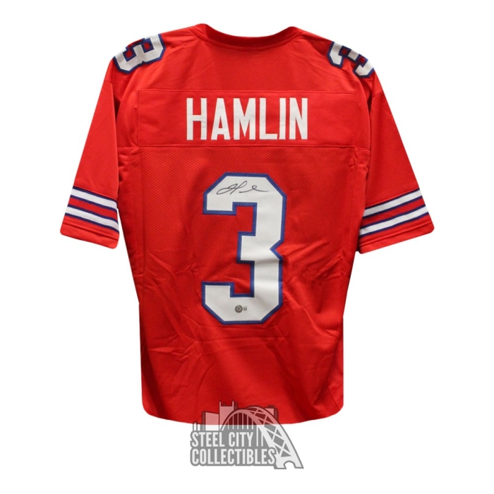 Damar Hamlin Autographed Buffalo Custom White Football Jersey - BAS