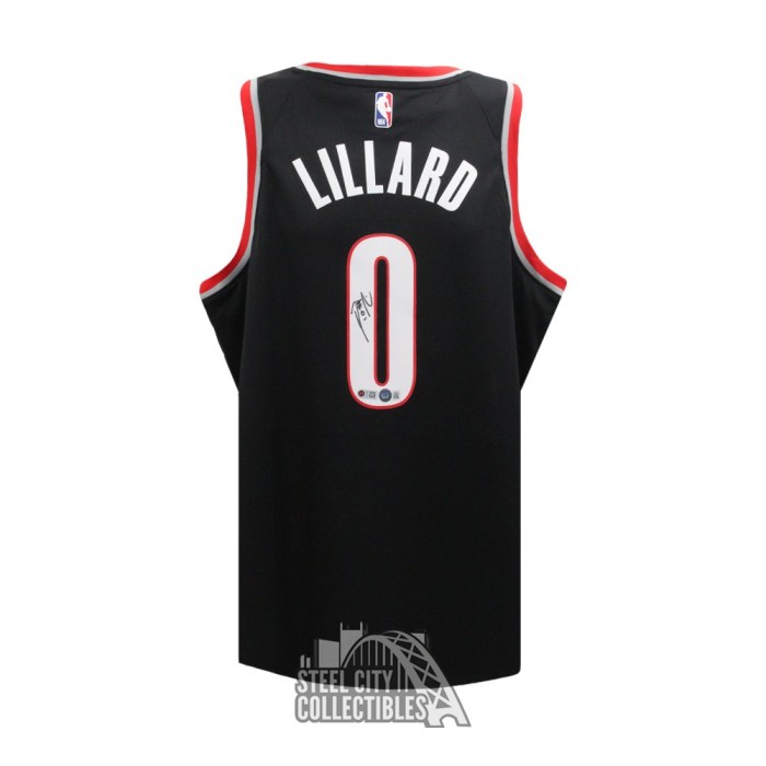 Damian Lillard Autographed Portland Swingman Jersey Rip City Inscription - BAS