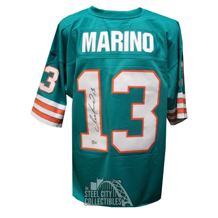 Dan Marino Miami Dolphins Autographed Mitchell & Ness Teal Replica