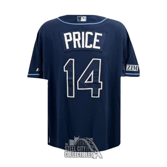 DAVID PRICE MEN BASEBALL TAMPA BAY RAYS MAJESTIC MLB SHIRT JERSEY MAILLOT  SIZE M