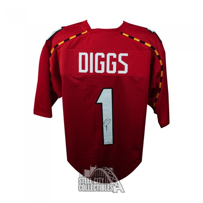 Stefon Diggs Autographed Buffalo Custom Red Football Jersey - BAS