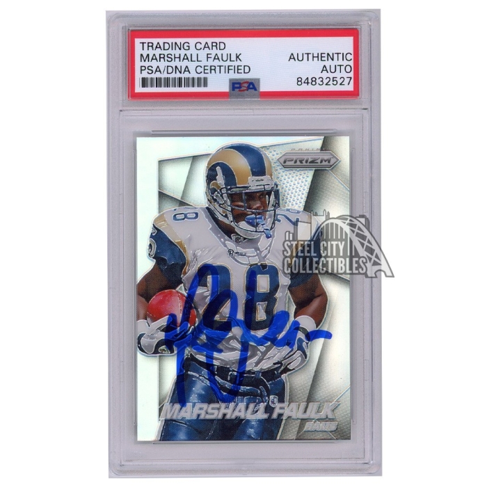 Marshall Faulk 2014 Panini Prizm Silver Autograph Card #48 PSA/DNA ...