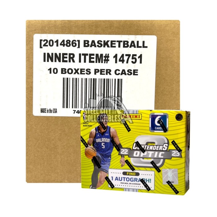 2022-23 Panini Contenders Optic Basketball Hobby 10-Box Case