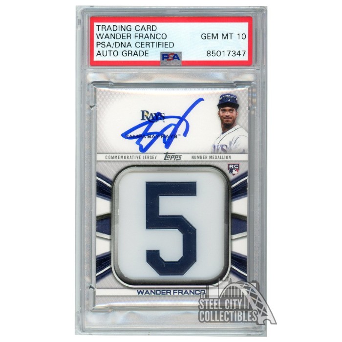 2022 Topps Series 1 COMMEMORATIVE JERSEY NUMBER Wander Franco TAMPA BAY  RAYS 46