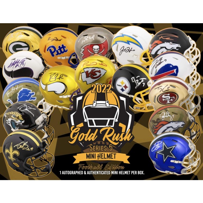 2022 Gold Rush Autographed Mini Helmet Football Edition Series 5 Box