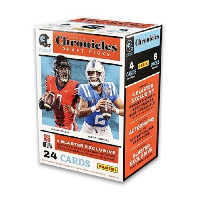 2022 Panini Chronicles Draft Picks Football 6Pack Blaster Box (Pink