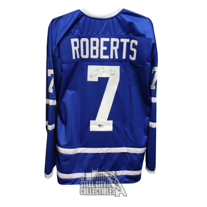 Gary Roberts Autographed Toronto Custom Blue Hockey Jersey Bas