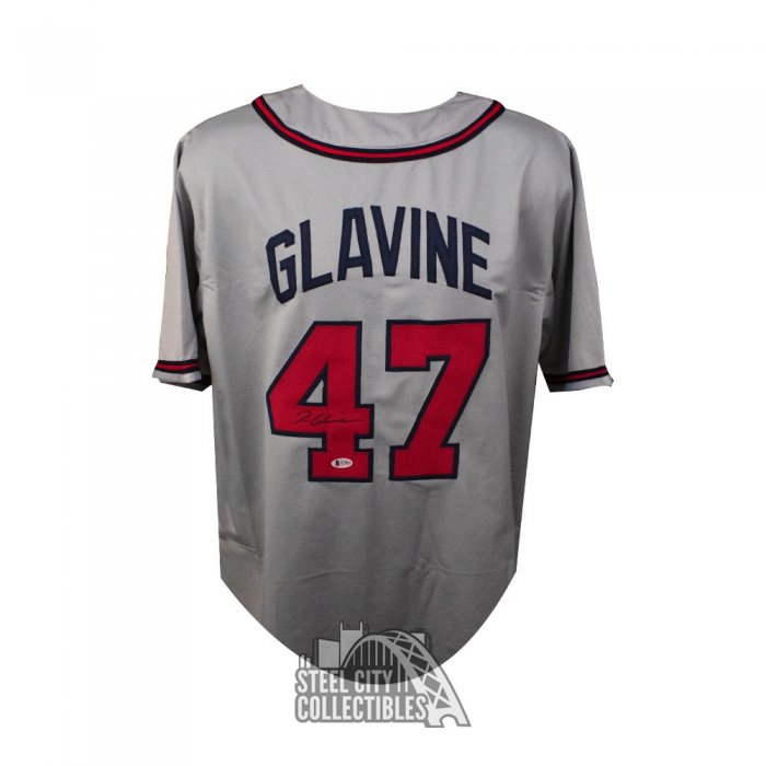 Tom Glavine Autographed Atlanta Custom Gray Baseball Jersey - BAS COA