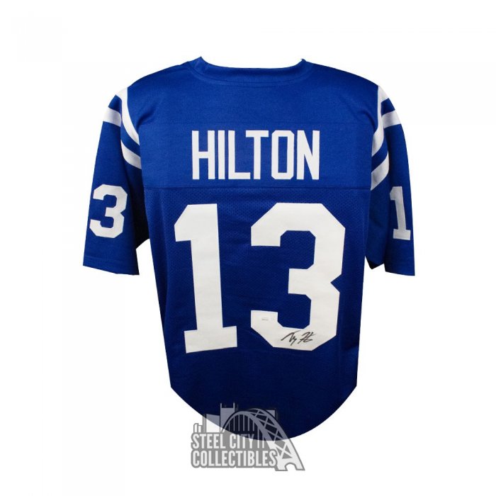 T.Y. Hilton Autographed Indianapolis Custom White Football Jersey - JSA COA