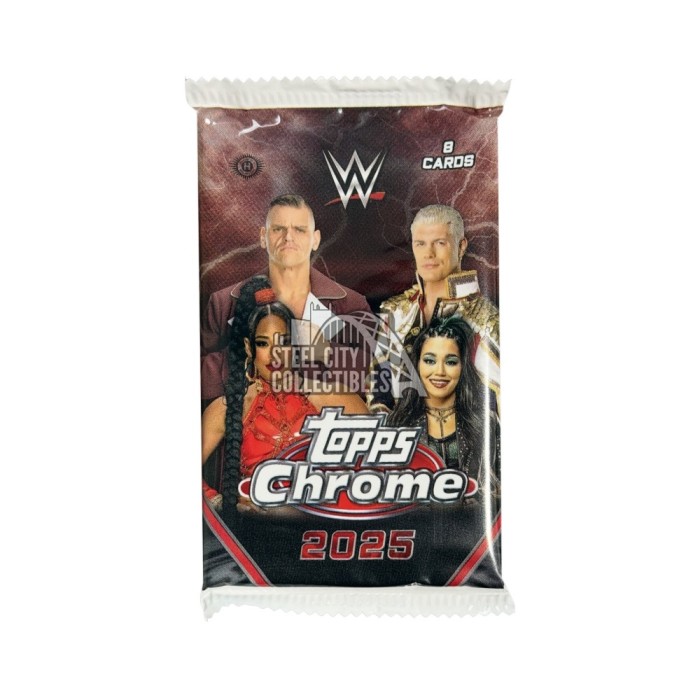 2025 Topps WWE Wrestling Chrome Hobby Pack Steel City Collectibles