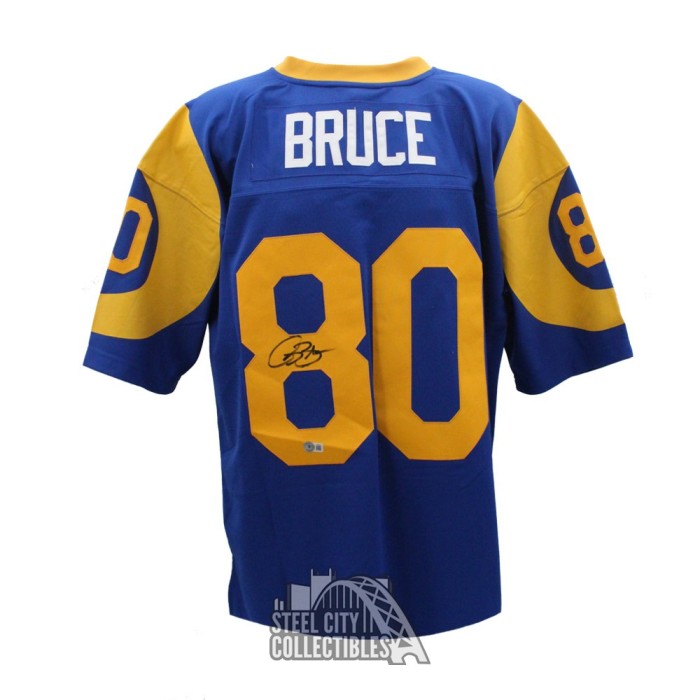Isaac Bruce St. Louis Rams Authentic Autographed NFL Puma White Jersey