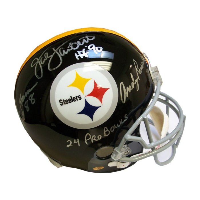 Jack Lambert Autographed Steelers Proline Full-Size Football Helmet JSA 8  Inscrip