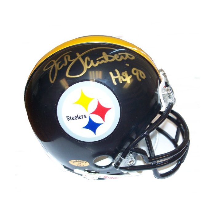 Jack Lambert Autographed Steelers Proline Full-Size Football Helmet JSA 8  Inscrip