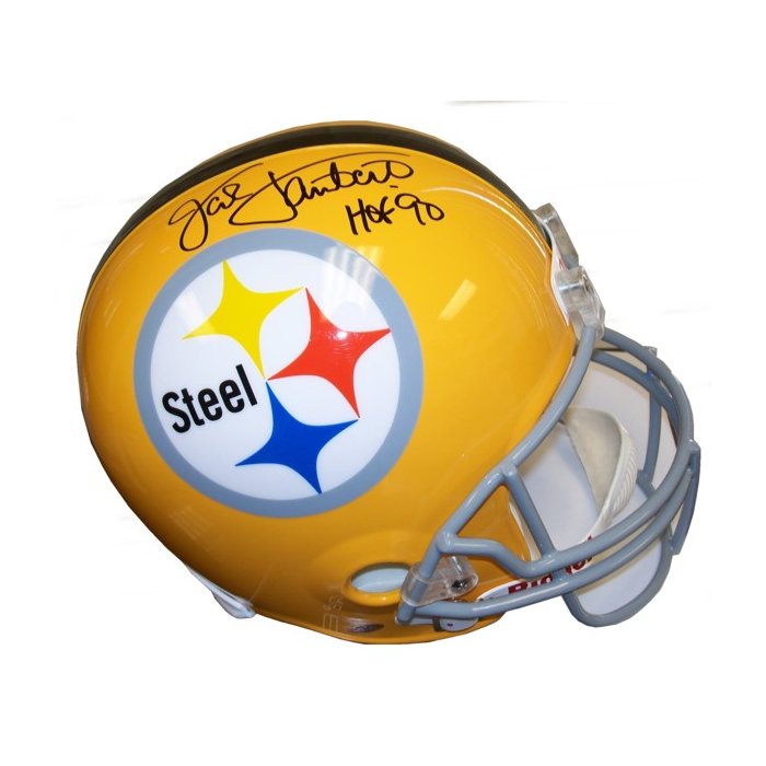 Jack Lambert Autographed Steelers Proline Full-Size Football Helmet JSA 8  Inscrip