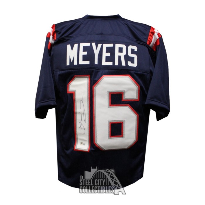 Jakobi Meyers Autographed Las Vegas Custom Silver Football Jersey - BAS