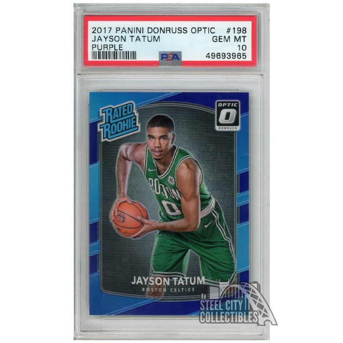 PSA 10 Jayson Tatum 2017 popular Donruss Optic The Rookies Card Gem Mint