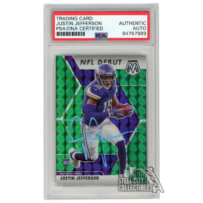 discount price online wholesale Justin Item Jefferson Football PSA