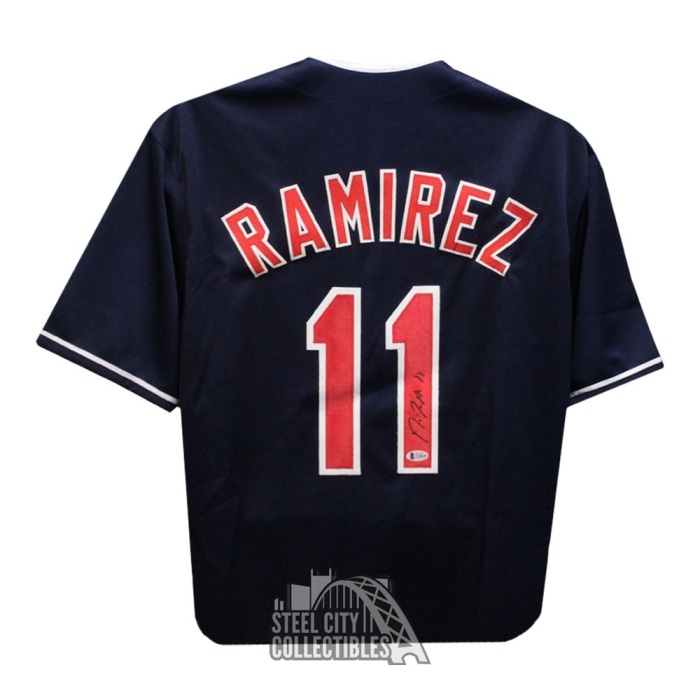 Jose Ramirez Autographed Cleveland Indians Custom The Tribe Gray Baseball  Jersey - JSA COA